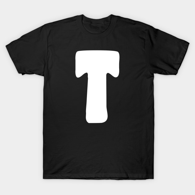 Letter T T-Shirt by Xtian Dela ✅